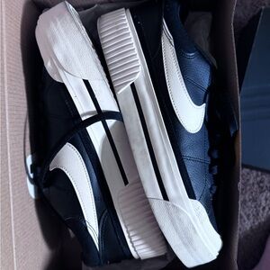 Nike Black and White Chunky Platform Sneakers